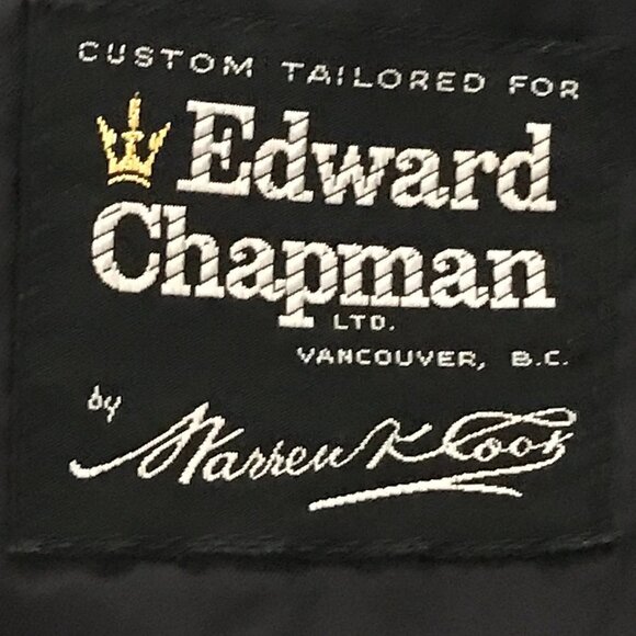 Warren K. Cook Men's Dark Blue Striped 2-Button 100% Wool Suit - Picture 6 of 16